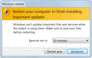 Windows 7 Windows Update Restart