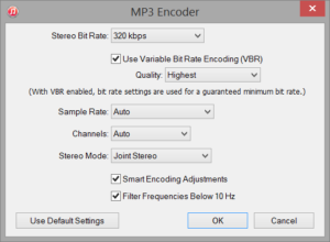 iTunes - MP3 Encoder Settings